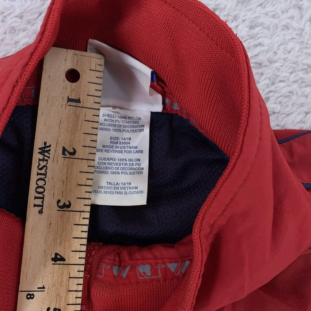 Boston Red Sox Jacket YOUTH 14/16 Red MLB Baseball Full Zip Windbreaker Majestic